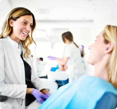 dentist with patient