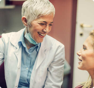 dentist with patient
